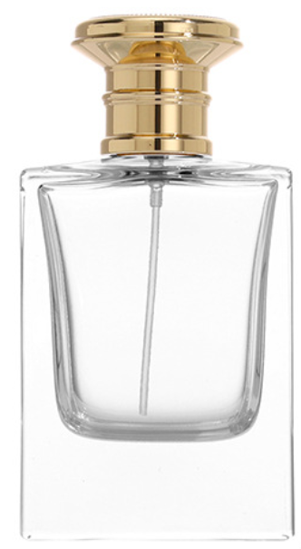 HJ-231 Derin Tabanlı Dikdörtgen Cam Parfüm Şişesi – 50 ml