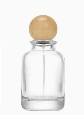 HJ-208 Yuvarlak Omuzlu Yuvarlak Cam Parfüm Şişesi – 30 / 50 / 100 ml
