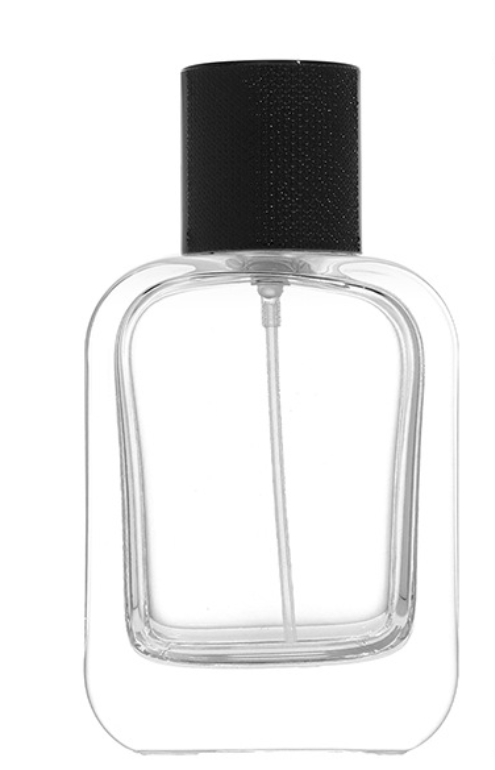 HJ-222 Yuvarlak Dikdörtgen Çerçeveli Cam Parfüm Şişesi – 30 / 50 / 100 ml