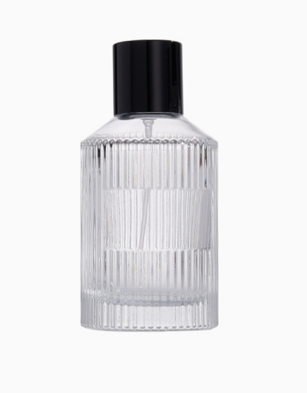 HJ-202 Flütlü Yuvarlak Cam Parfüm Şişesi – 30 / 50 / 100 ml