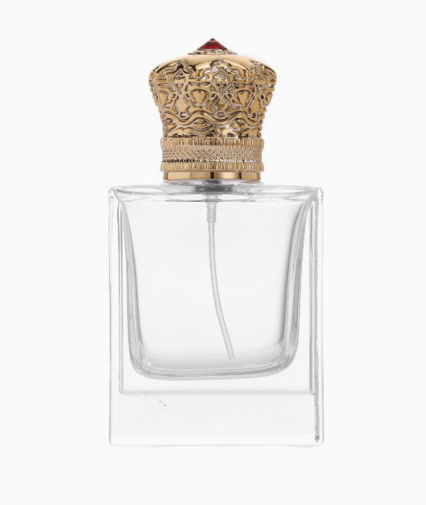 HJ-235 Konik Gömülmüş Dikdörtgen Cam Parfüm Şişesi – 50 ml