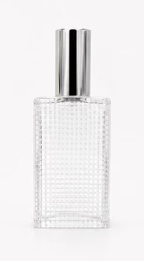 HJ-287 Dokulu Dikdörtgen Cam Parfüm Şişesi – 30 / 50 / 100 ml