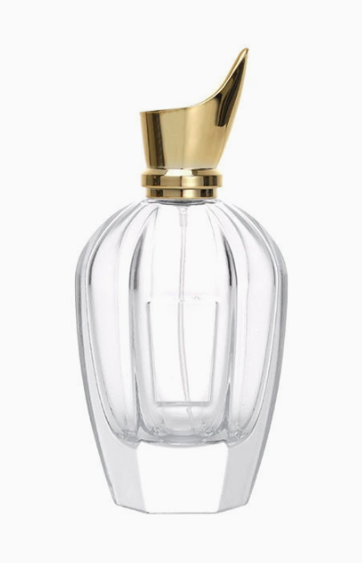 HJ-210 Flütlü Kavisli Cam Parfüm Şişesi – 30 / 50 / 100 ml