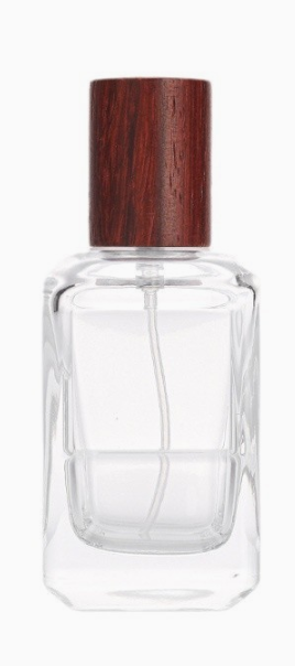 HJ-216 İnce Yuvarlak Dikdörtgen Cam Parfüm Şişesi – 30 / 50 ml